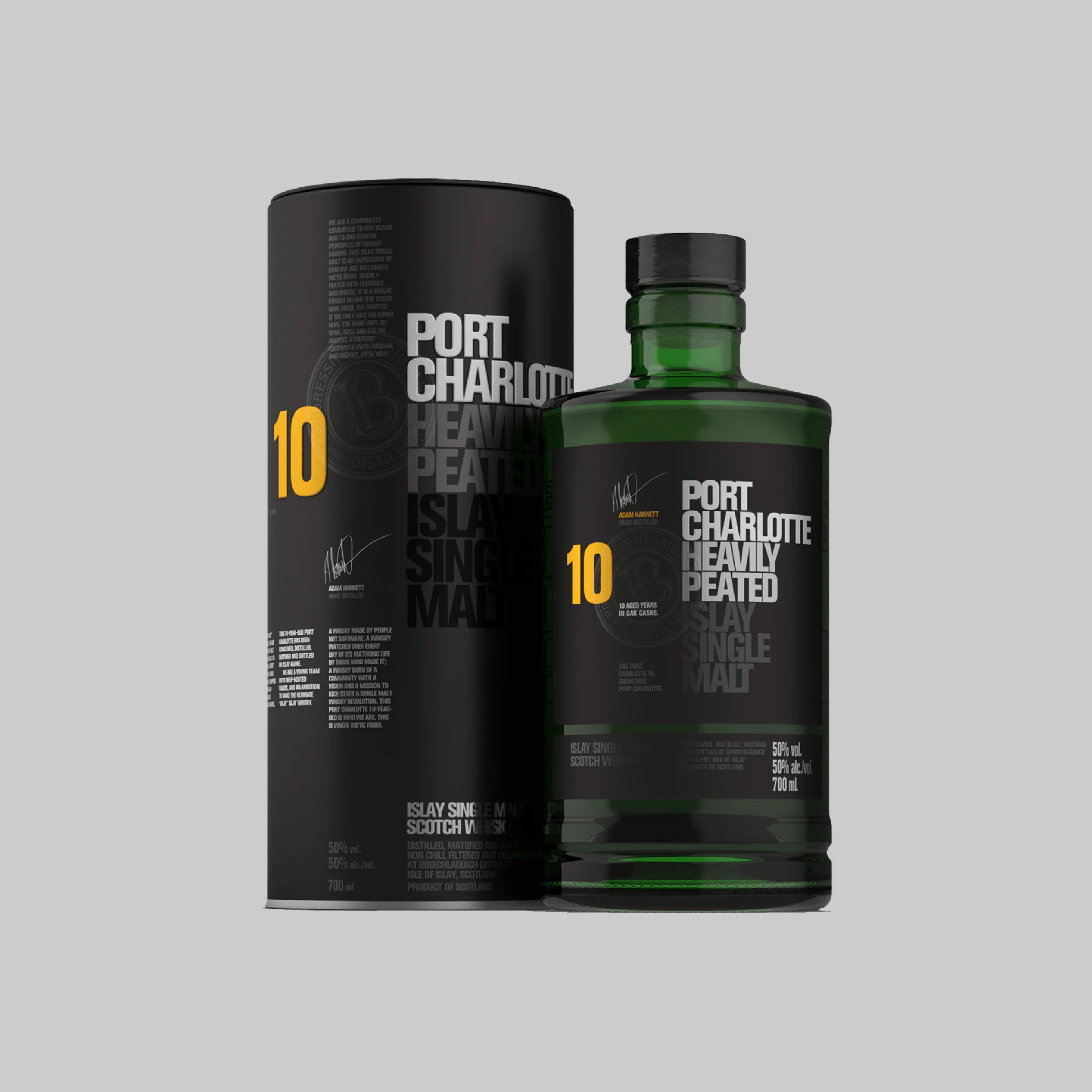 Port Charlotte 10 Years Heavily Peated Islay Single Malt Scotch Whisky 700ml 50.0% | TIME2DRINK